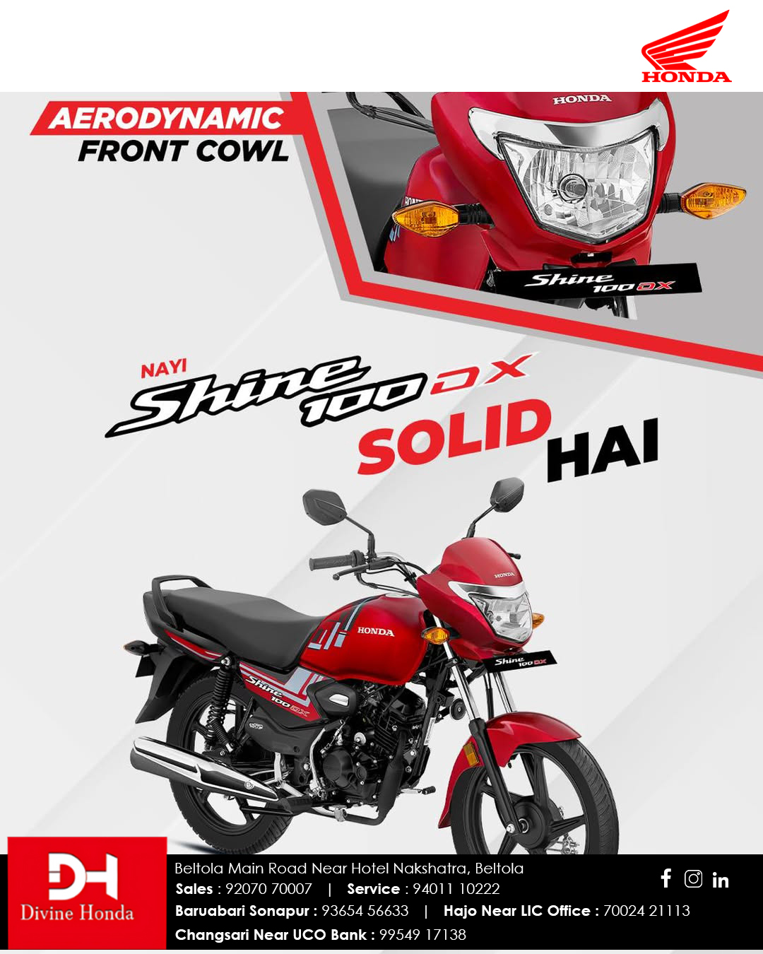 Nayi Shine 100 DX – Solid Hai! Built with an aerodynamic front