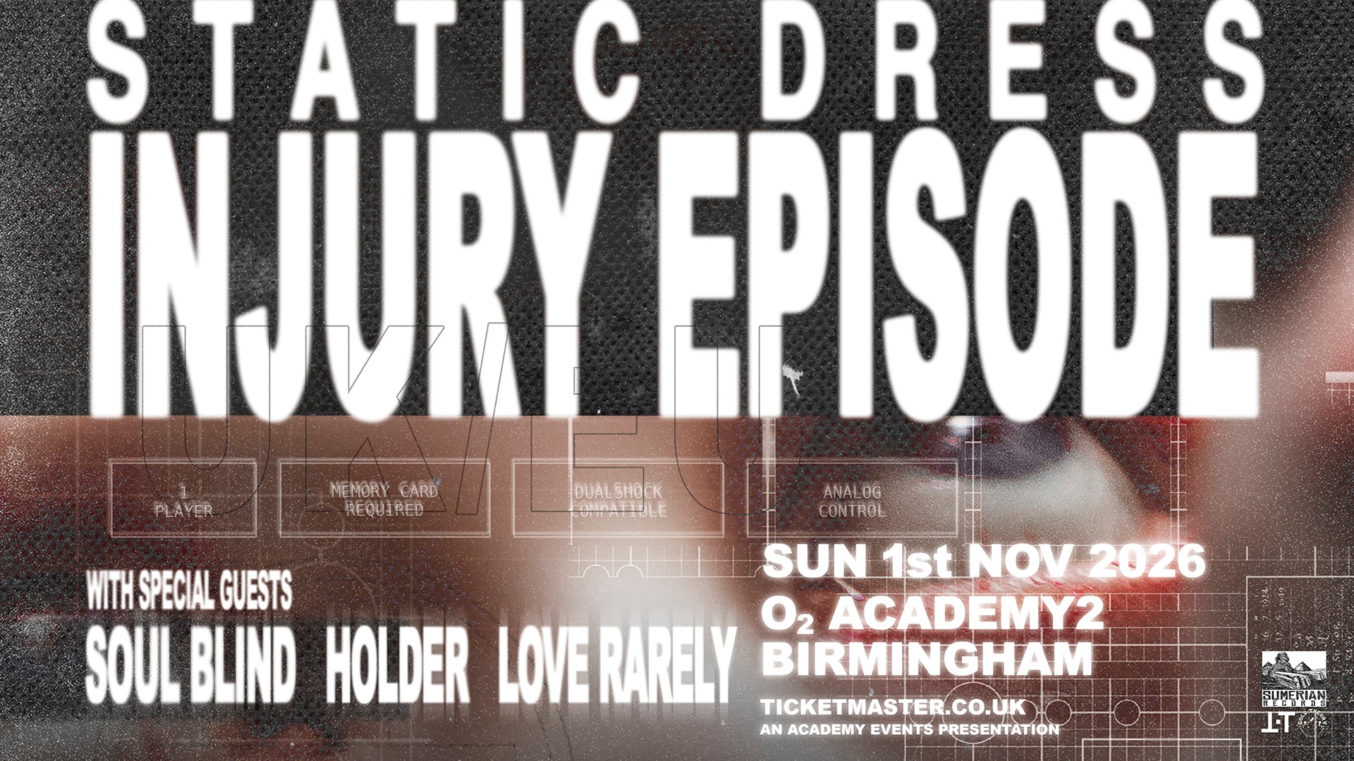 Soul Blind — O2 Academy Birmingham, 2026-11-01