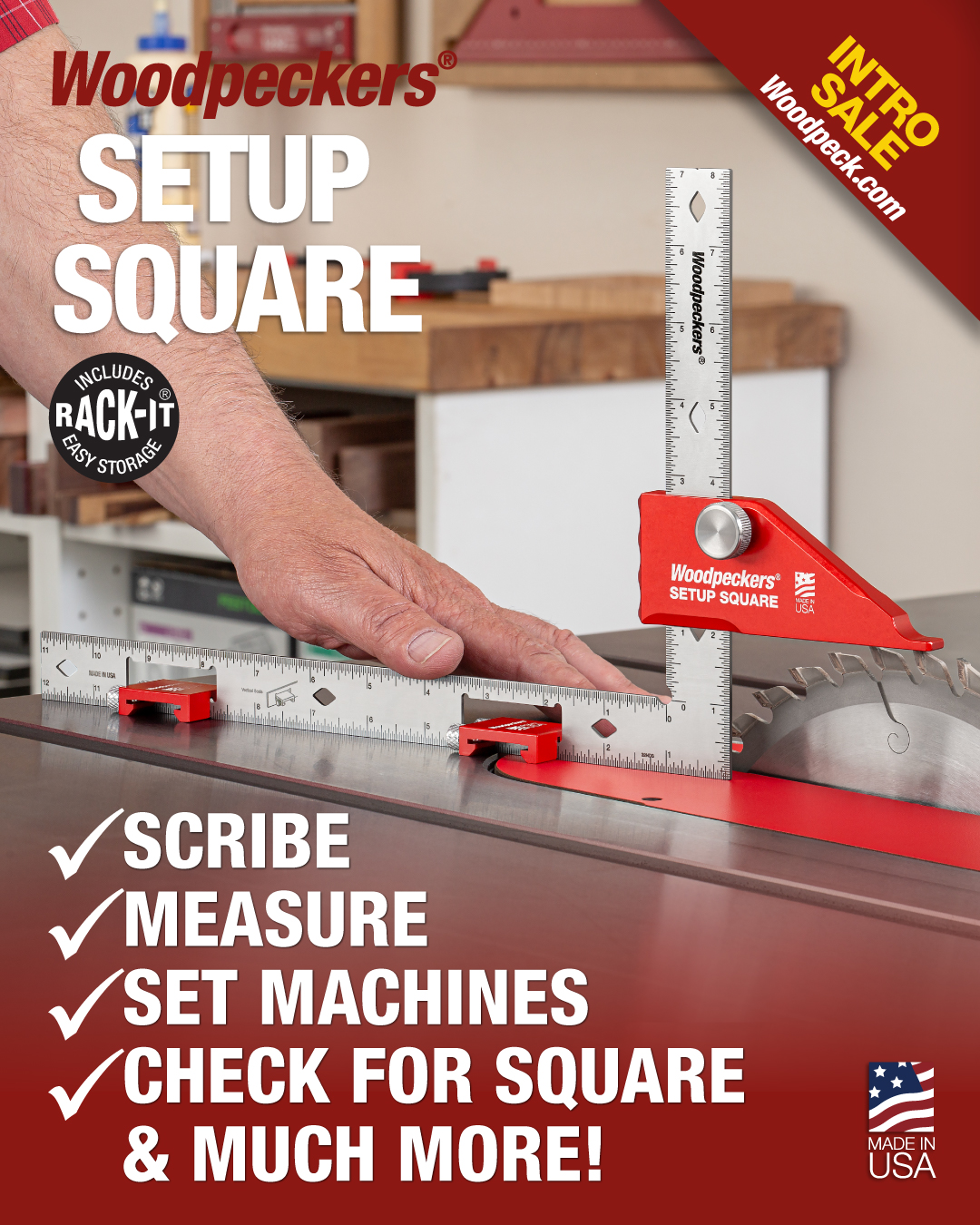 Woodpeckers - 🚨NEW TOOL ALERT - Woodpeckers Setup Square🚨 The Swiss ...