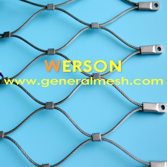 Flexible Ferrule Stainless Steel Rope Mesh For Balcony Balustrade ...