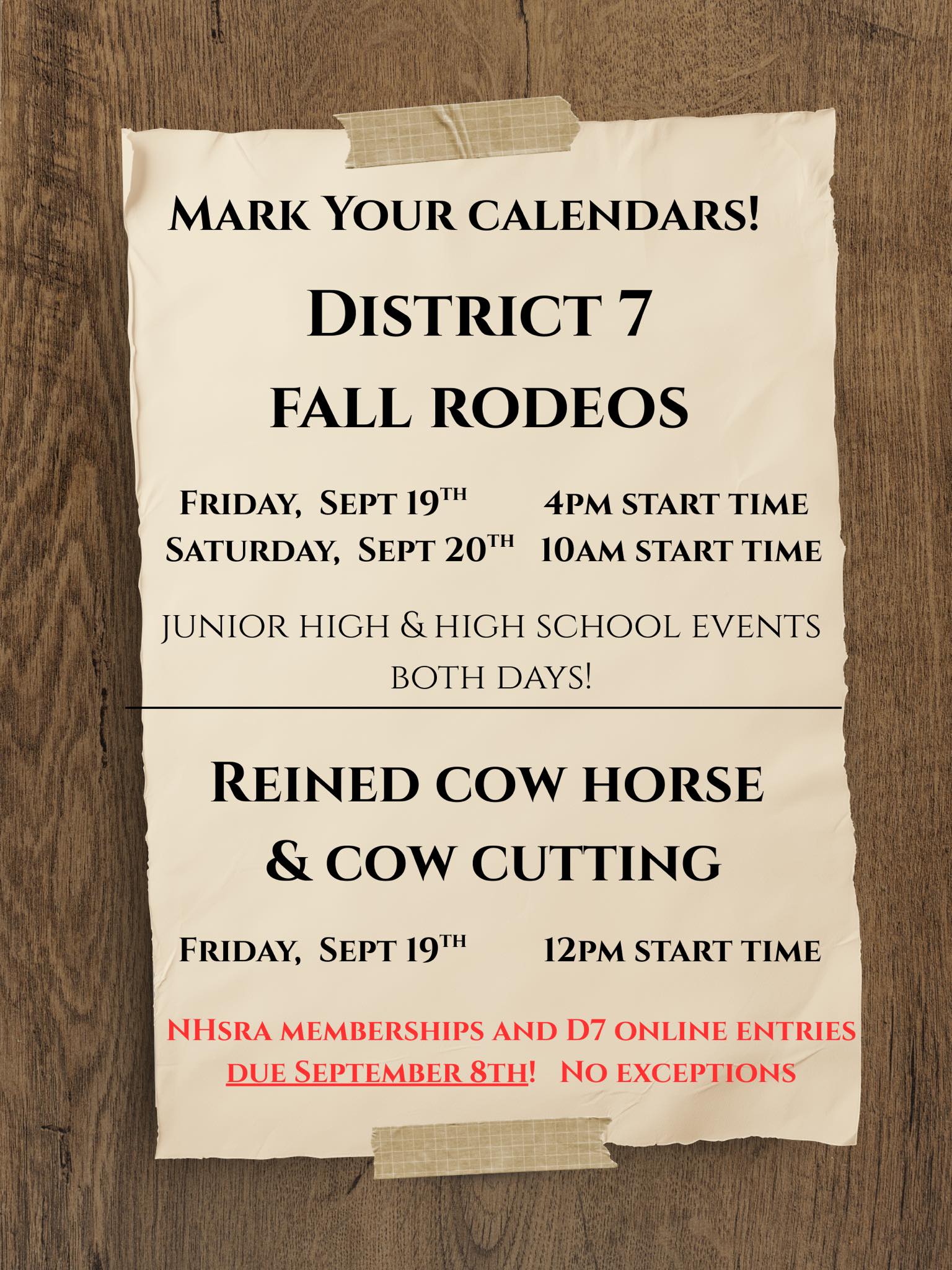 District 7 High School Rodeo
