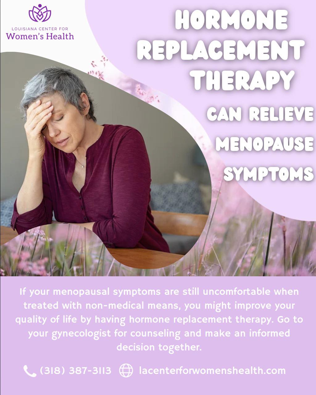 Center - HORMONE REPLACEMENT THERAPY CAN RELIEVE MENOPAUSE SYMPTOMS Are ...