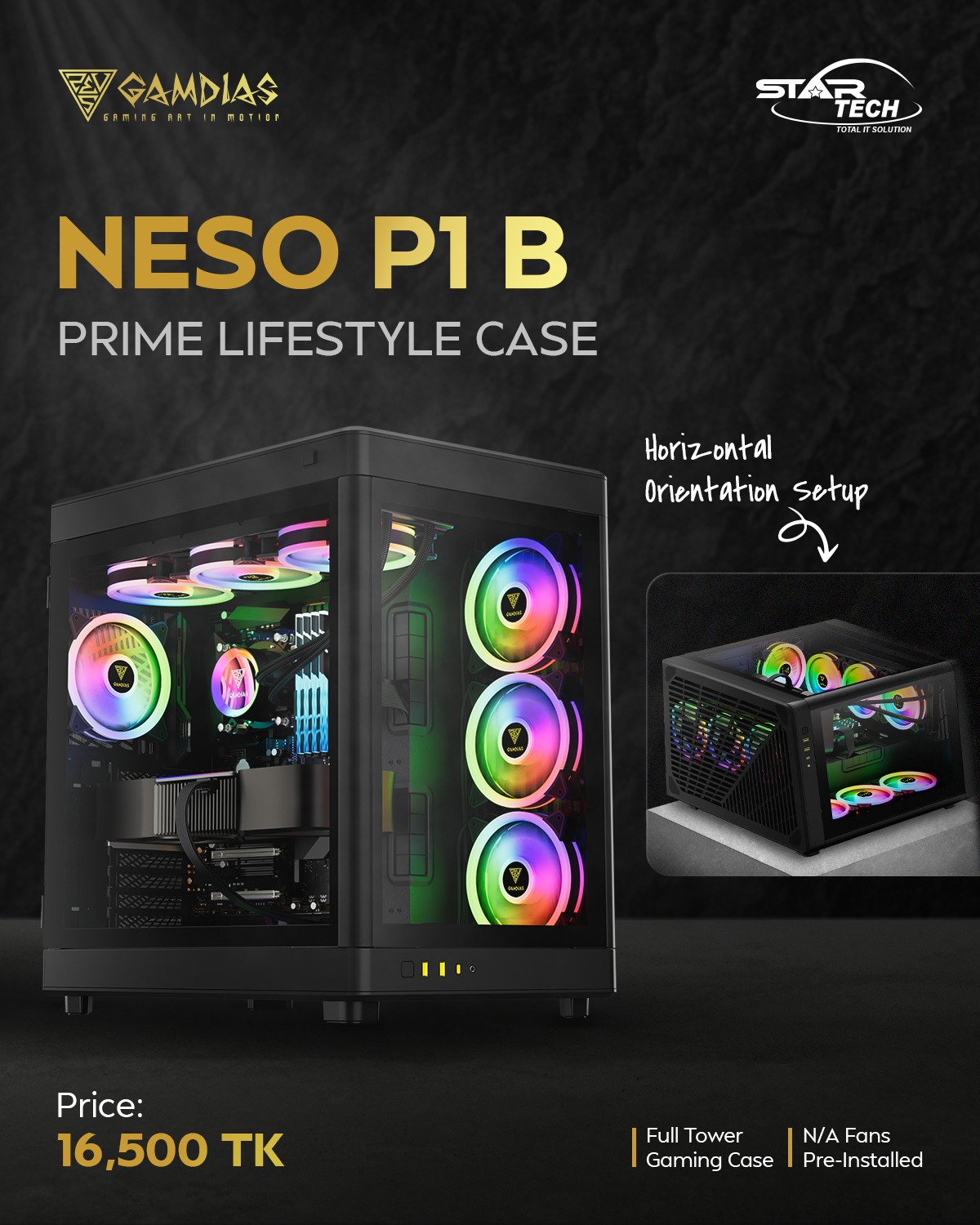 Star - Sleek. Strong. Silent. — Gamdias NESO P1 B, the ultimate black ...