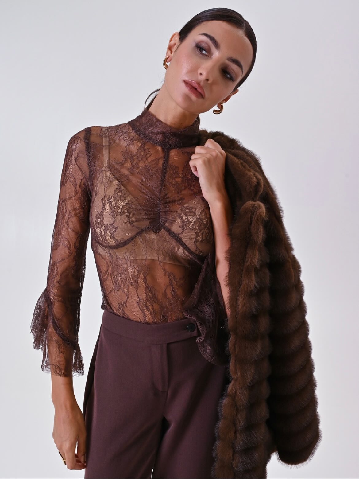 Top élégant Avec Drapé Et Lanière Satin - Tailles S-M-L-XL - Neuf Avec étiquettes