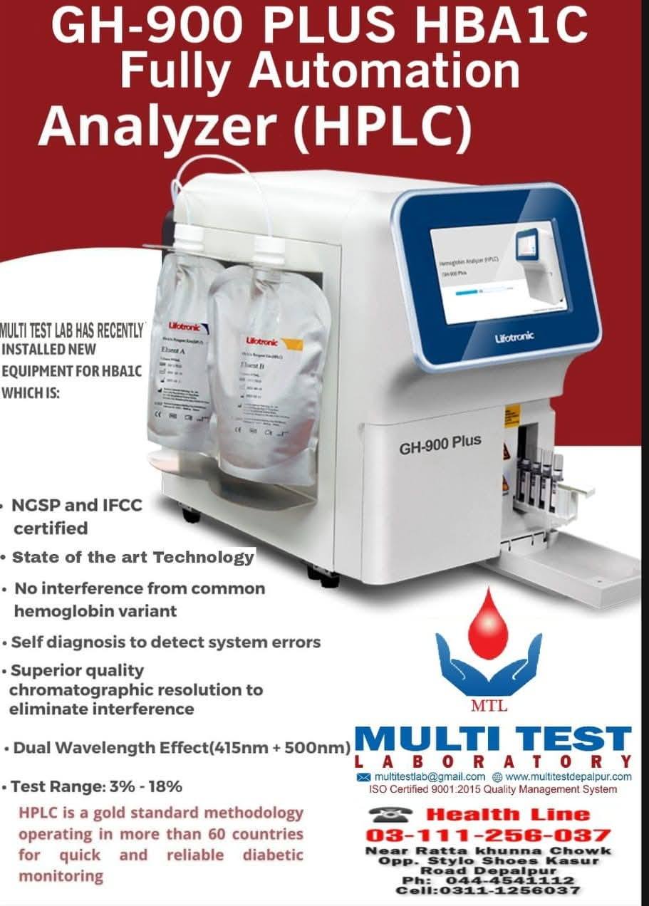 “Check your HbA1C today! 🩸 Your... - Multi Test Lab depalpur | Facebook