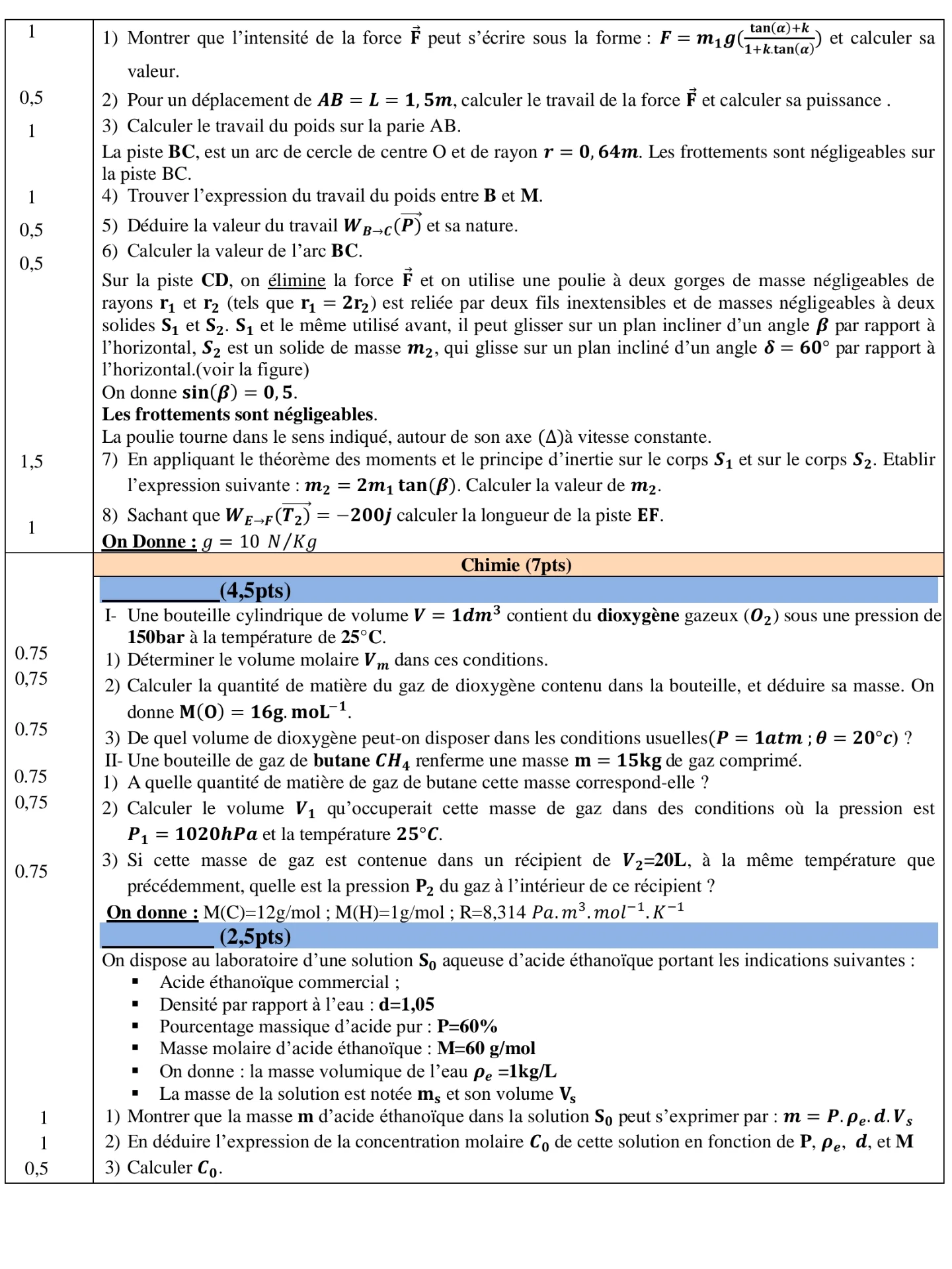 Devoir physique chimie sm 1bac avec... - Abdellah Mouhibi | Facebook