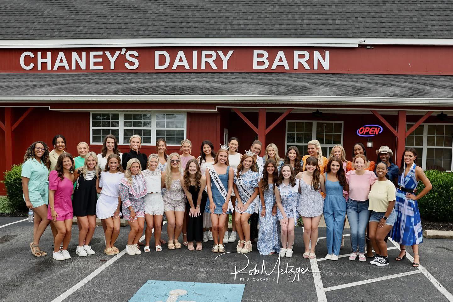 Kicking off Miss Kentucky week at Chaney's Dairy Barn
