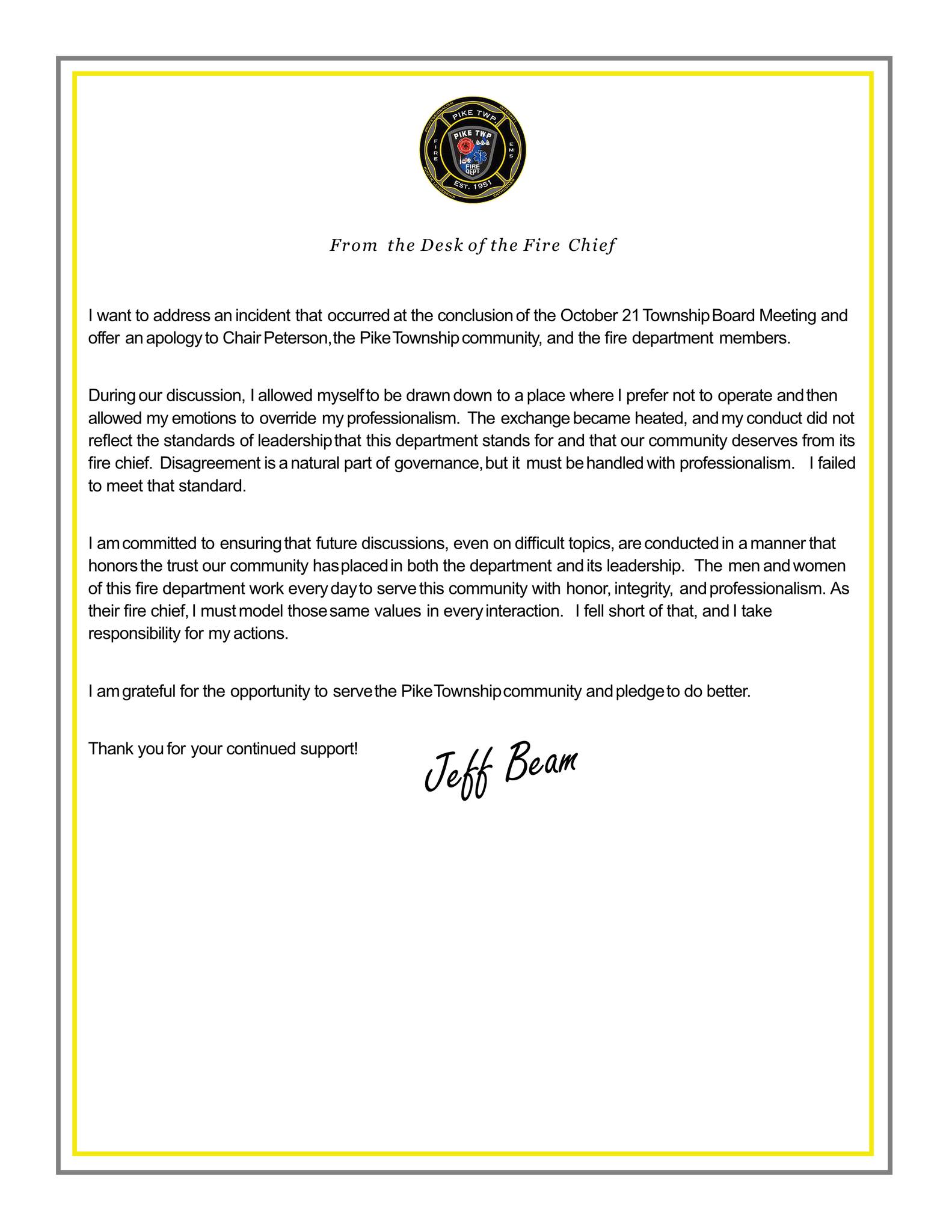 Pike Township Fire... - Pike Township Fire Department