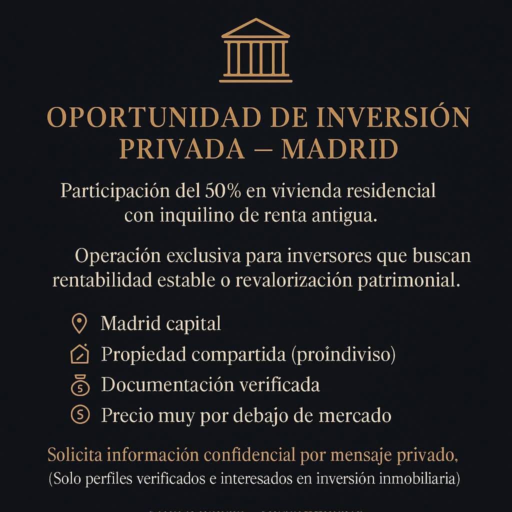 Inversiones España | 🏛️ Oportunidad de Inversión Privada en Madrid ...