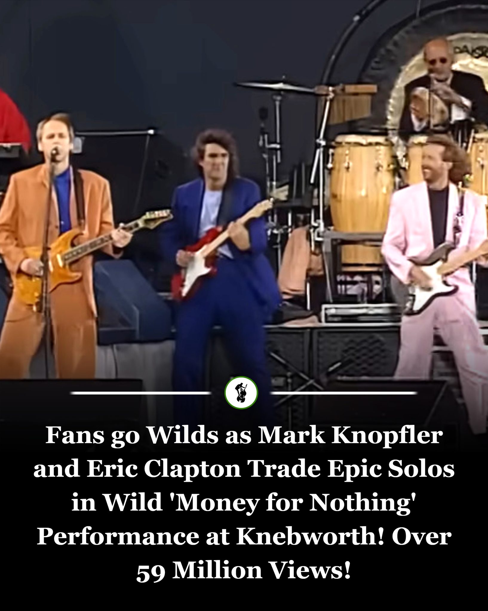 During the Knebworth Festival, Dire Straits took the stage with a 