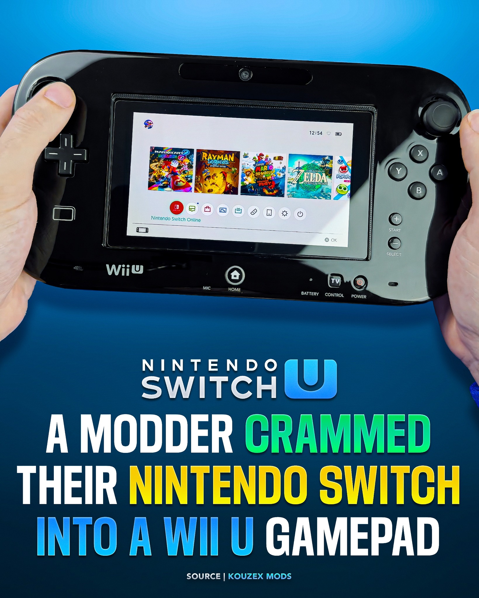 任天堂switch A modder has built the world's first 'Switch U'! 🚨