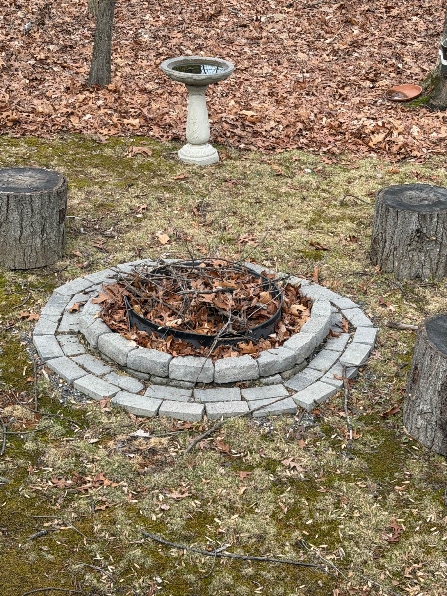 Landscaping Fire Pit Blocks + Steel Fire Ring – Complete Setup - Fire ...