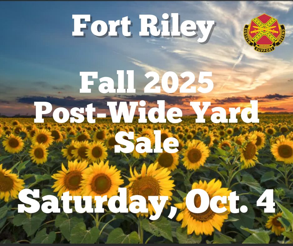 Fort Riley - The Fort Riley Post-wide yard sale is scheduled Sat., May ...