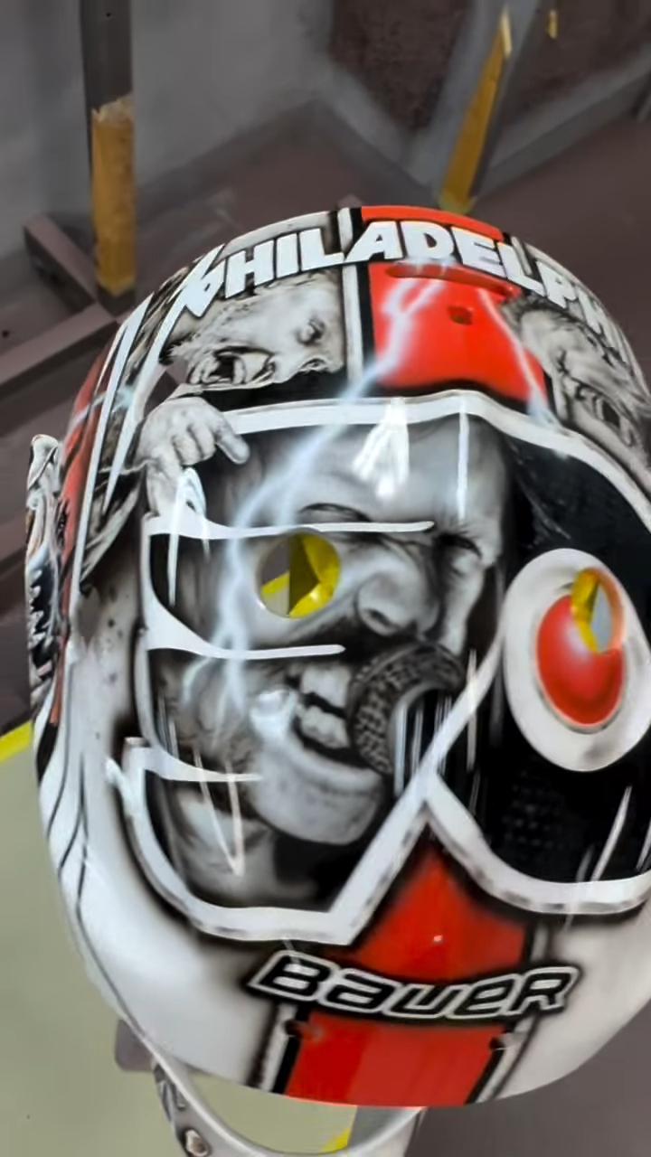 custom painted motorcycle helmets philadelphia flyers - Nhl Collectible Mini Helmet - Picture Inside sized helmet from the official Philadelphia Flyers decals to the authentic removable eye shield T The Pittsburgh Penguins' and Philadelphia