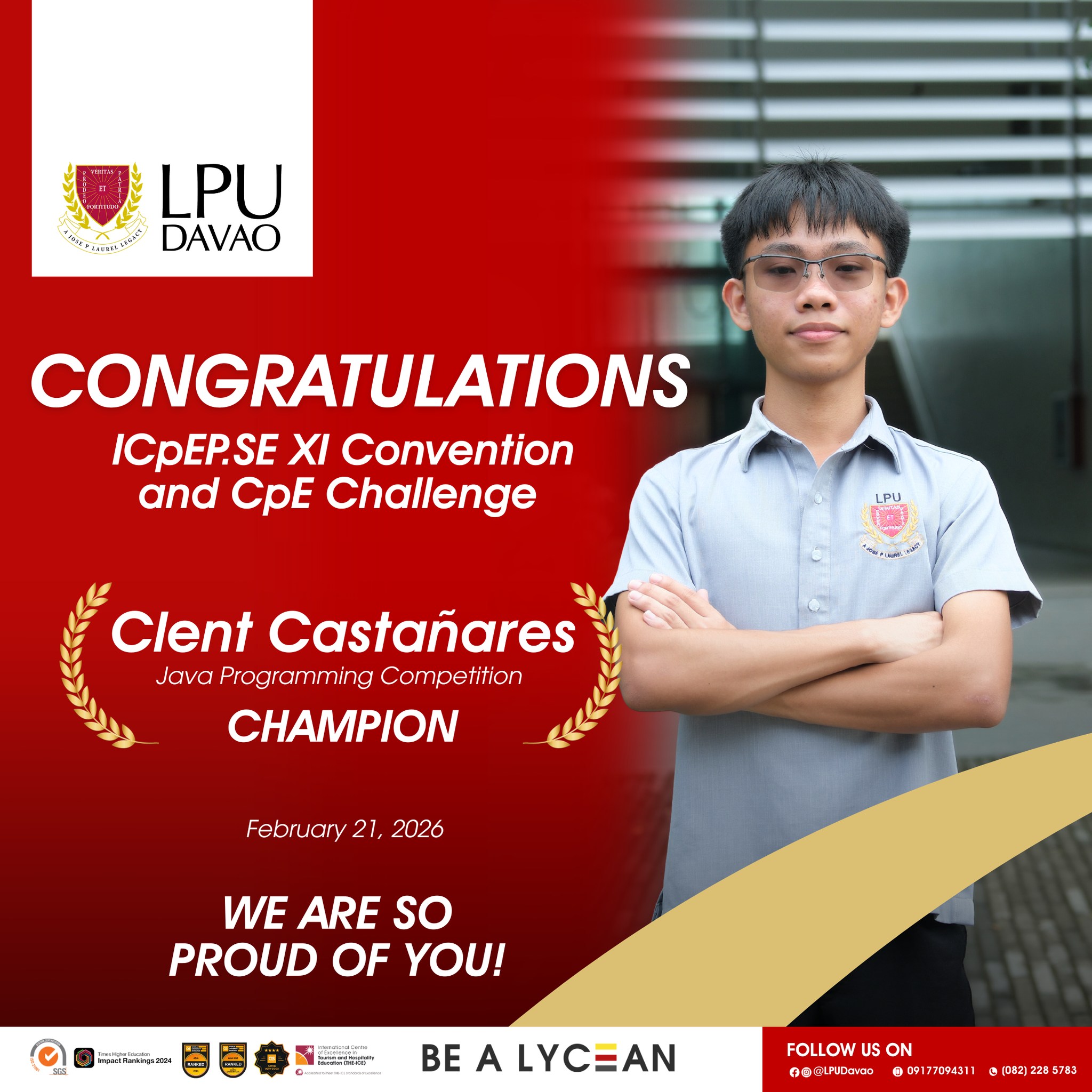 Lyceum - LPU Davao proudly congratulates the College of Engineering and ...