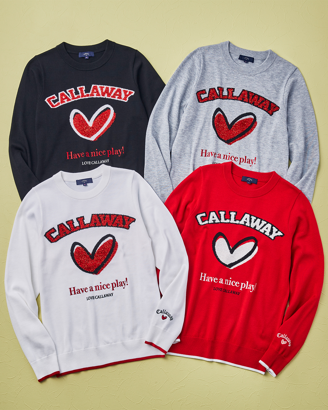 オンラインストア限定 LOVE Callaway Items💓 ニットのCALLAWAY文字は