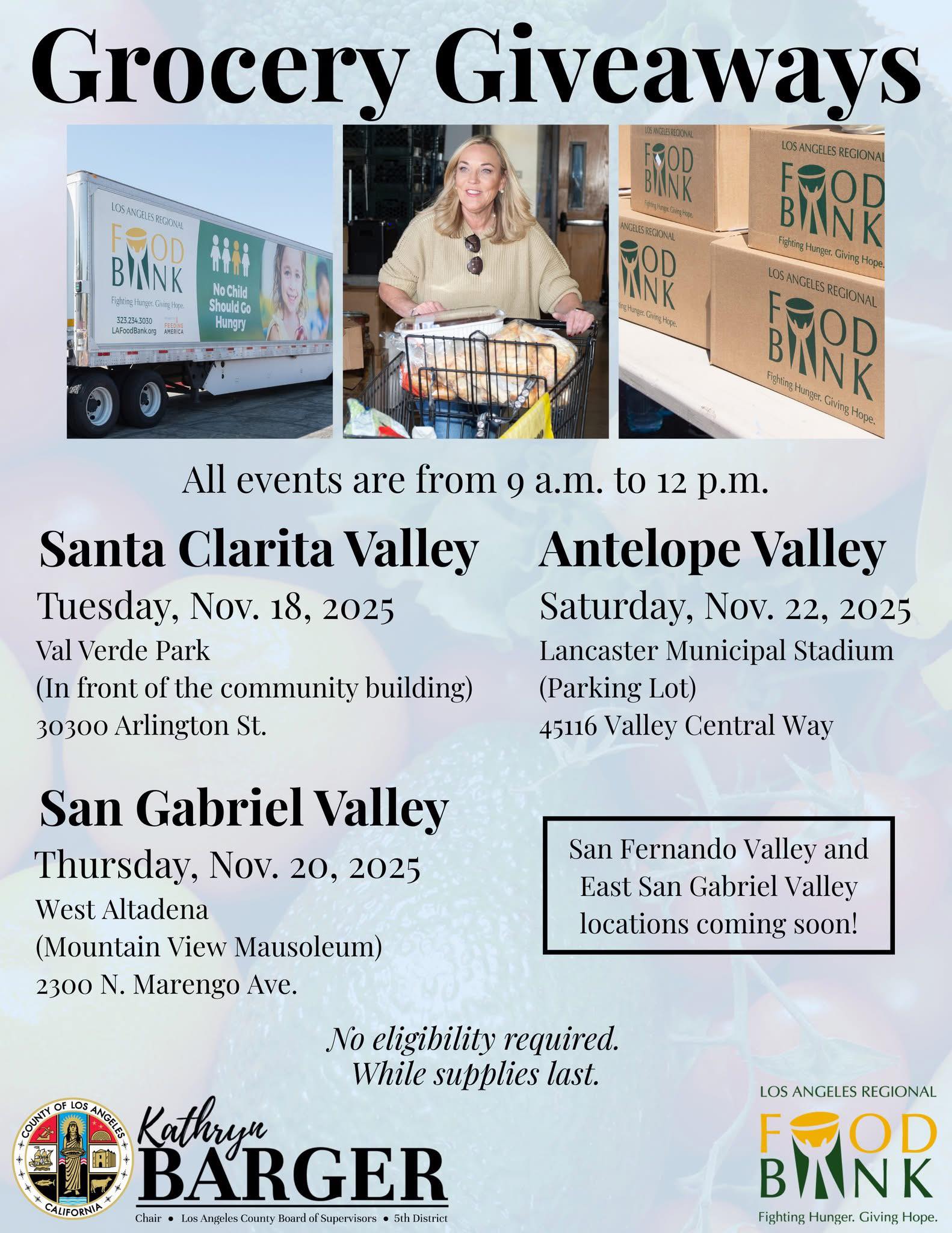 Free Thanksgiving meals and turkey giveaways in Los Angeles