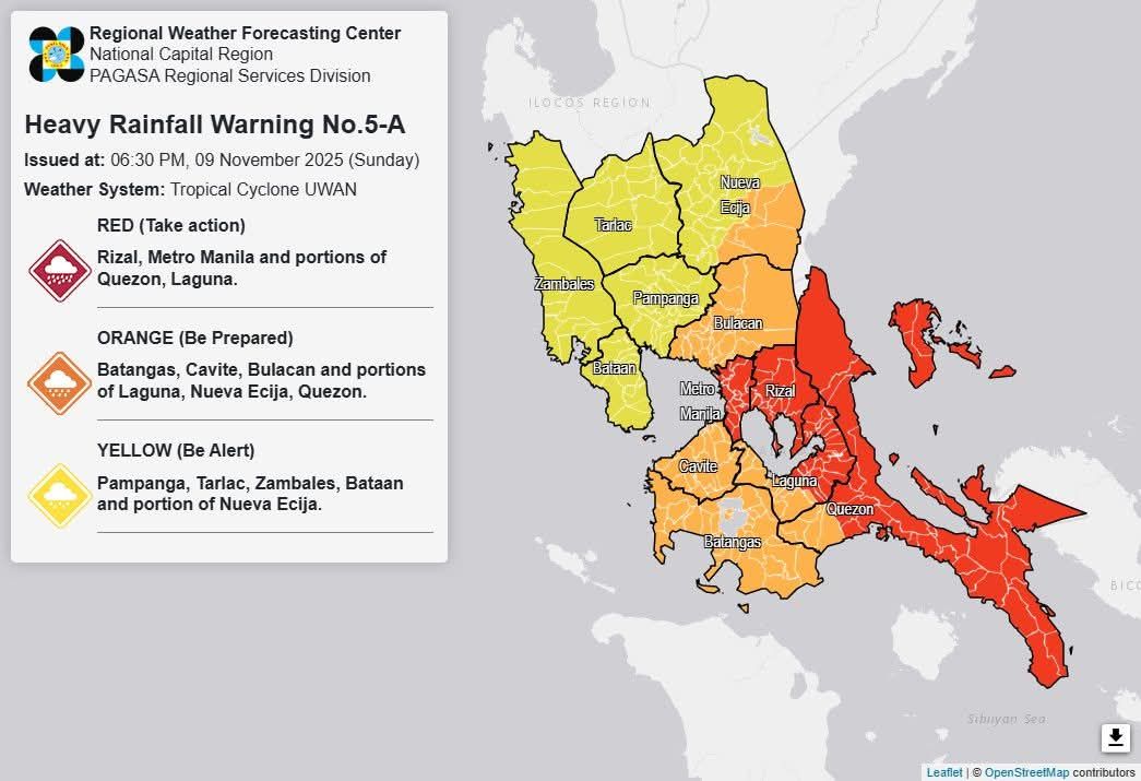 Westernpacificweather.com - #Breaking PAGASA issues Red Rainfall ...