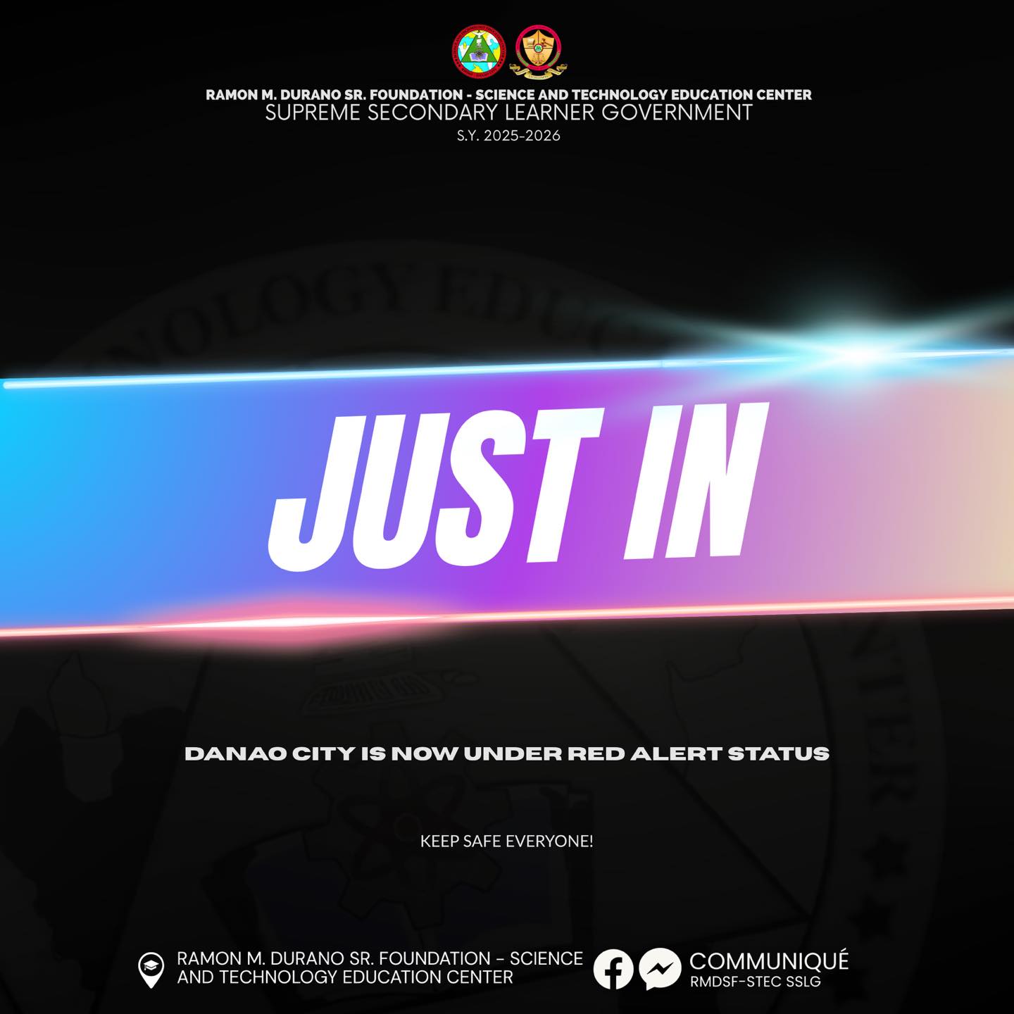 Communiqué - 🚨 𝗝𝗨𝗦𝗧 𝗜𝗡 | 𝗗𝗔𝗡𝗔𝗢 𝗖𝗜𝗧𝗬 𝗨𝗡𝗗𝗘𝗥 𝗥𝗘𝗗 𝗔𝗟𝗘𝗥𝗧 𝗦𝗧𝗔𝗧𝗨𝗦 🚨 As of ...