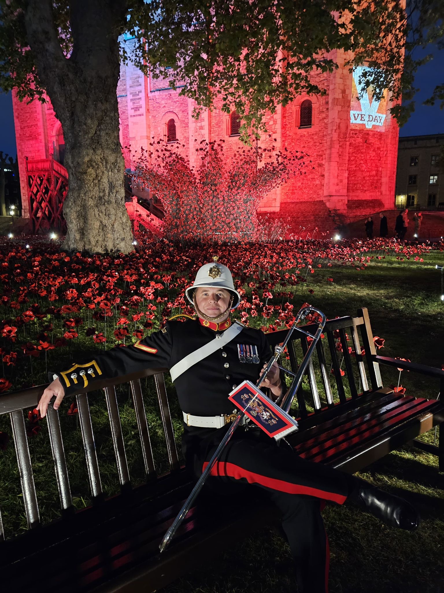 Michael - Here's a very special sight! L/Cpl John Walker, of The Bands ...