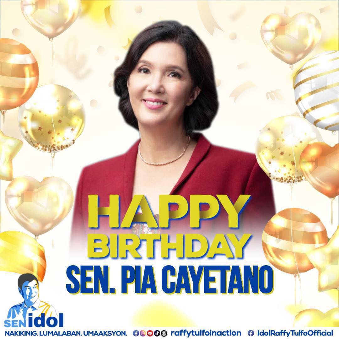 Raffy - Happy Birthday Sen. Pia Cayetano! #Tulfo #RaffyTulfo # ...