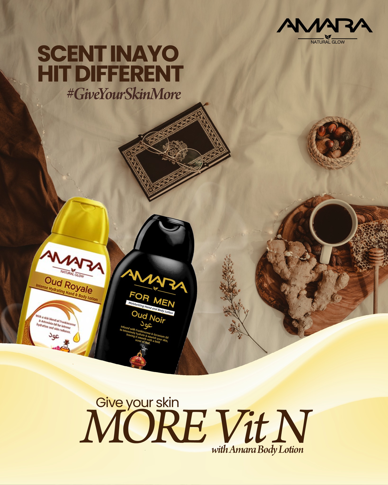 Step out glowing and moisturized with AMARA range of lotions 