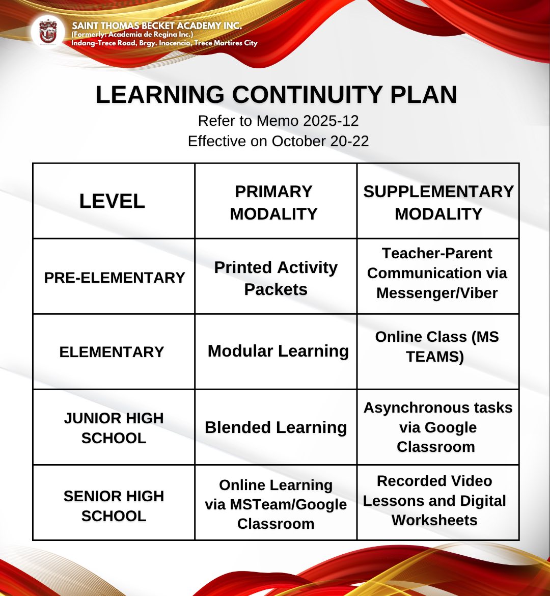 𝐀𝐍𝐍𝐎𝐔𝐍𝐂𝐄𝐌𝐄𝐍𝐓 | 𝐋𝐞𝐚𝐫𝐧𝐢𝐧𝐠... - Saint Thomas Becket Academy | Facebook