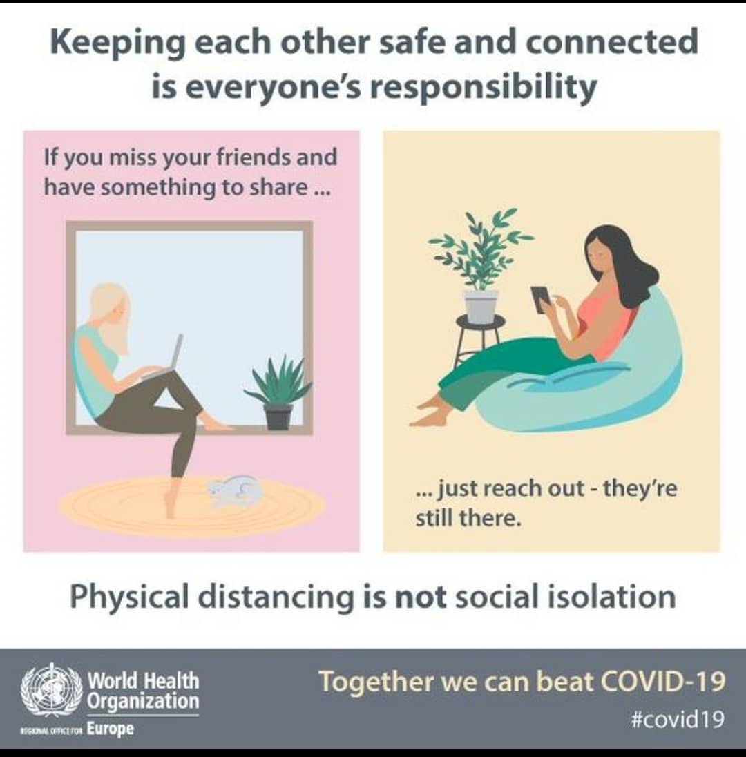 Helping hands - Physical distancing is not social...