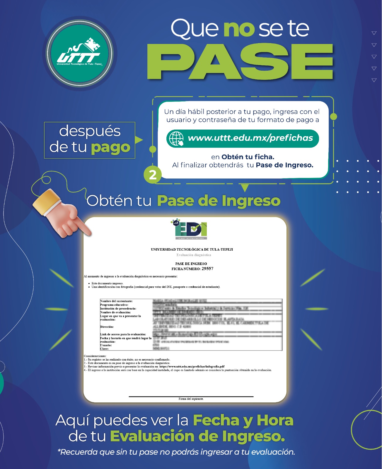UTTT - 🚨 ¡Saca tu pase de ingreso! 🚨 No es cualquier papel… es el que ...