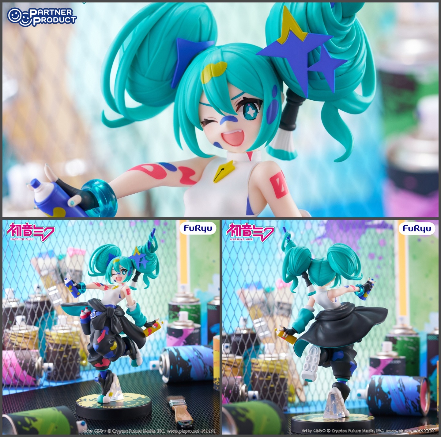 Get creative with the Hatsune Miku Muchute Figure -Paint Girl