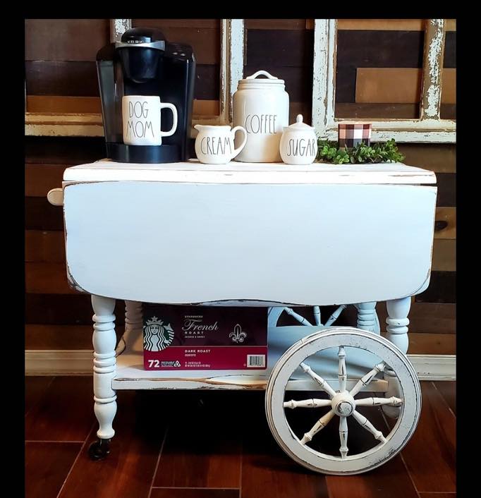 ☆ティート teat 白アナーキー まとめ売り 中古☆ジョーカー ローカル SOLD Antique white distressed tea cart! Perfect for entertaining