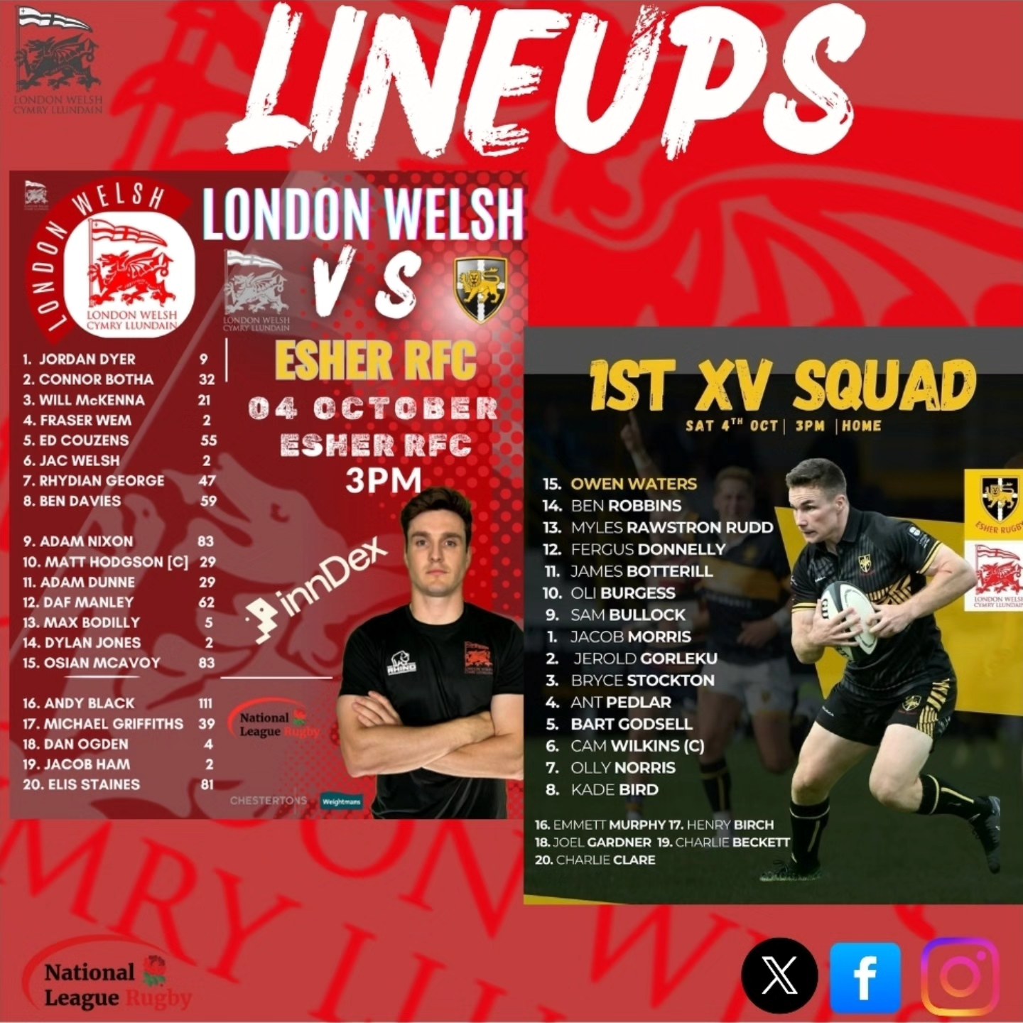 WE ARE AN HOUR FROM KO Round 5... - London Welsh Rugby Club | Facebook
