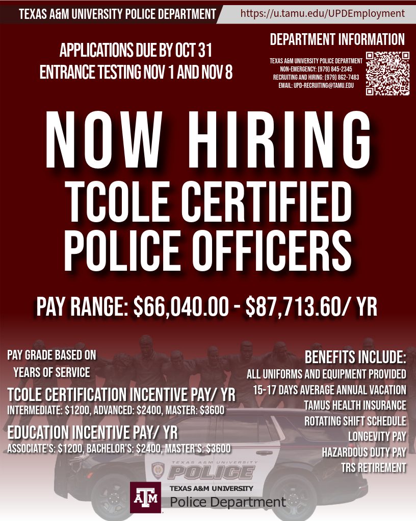 Texas A&M University Police Department - Thank you TAMU PAWS for the ...