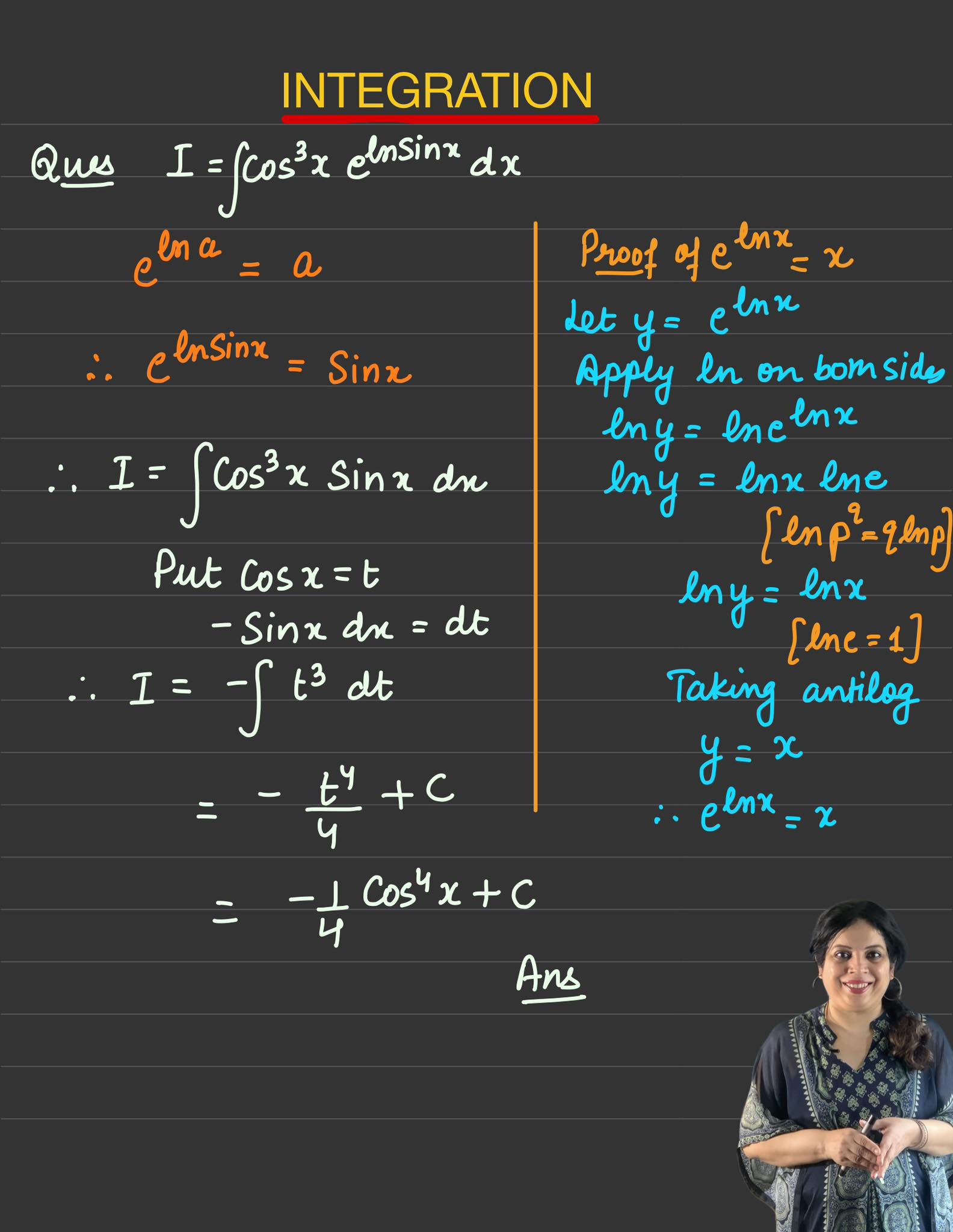 専用ページ(#634) Integration problem solved using trigonometric substitution and