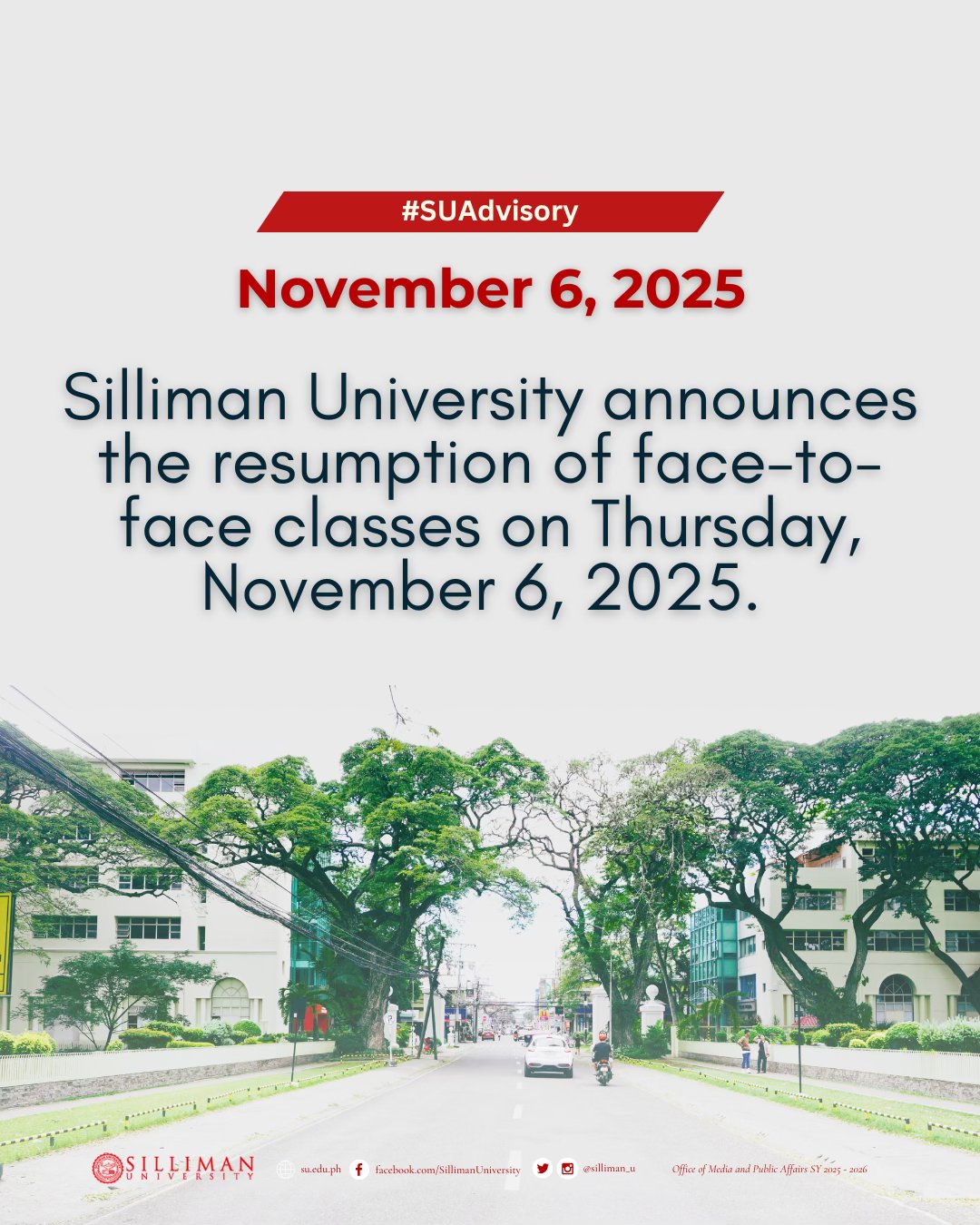 #SUAdvisory: Silliman University... - Silliman University | Facebook