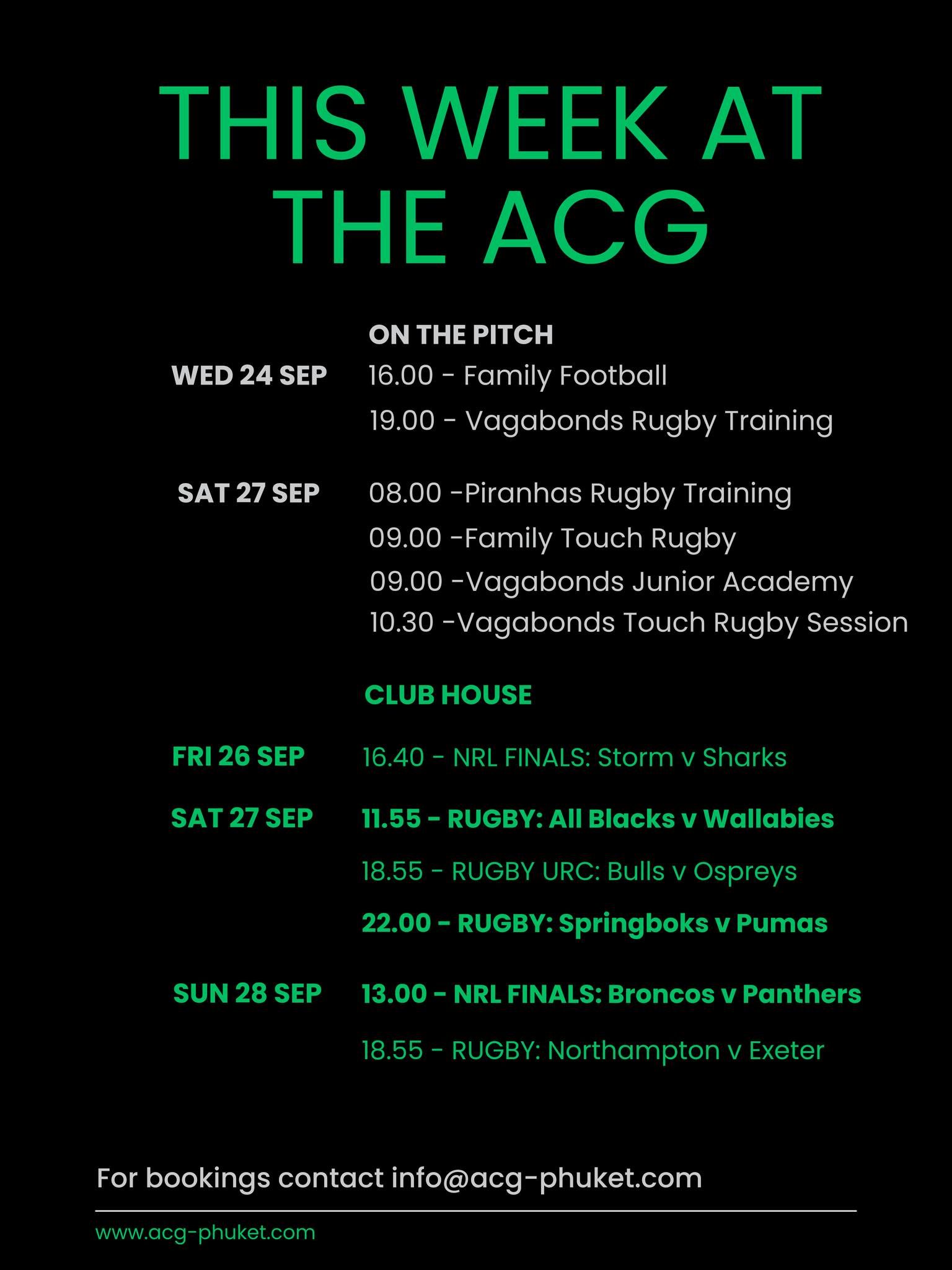 ACG Phuket - Another week begins at the ACG with lots of... | Facebook