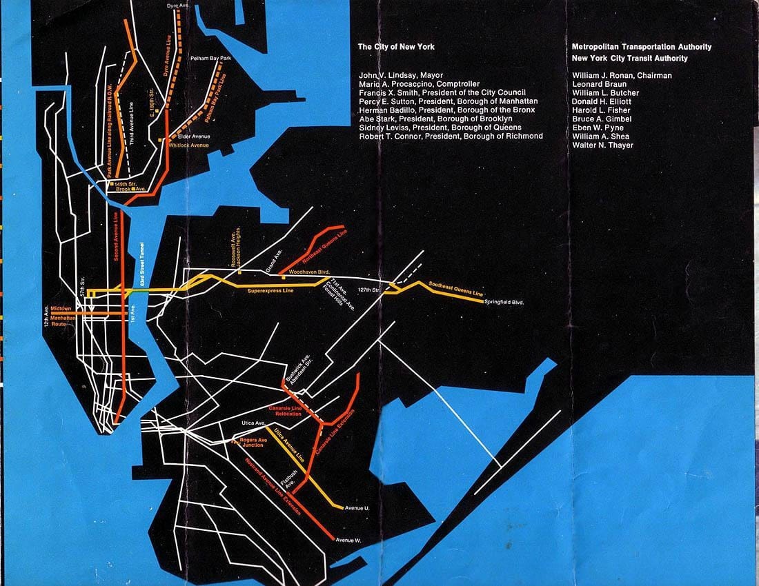The 1968 Program For Action (NYC Subway Expansion) Map. Thoughts?