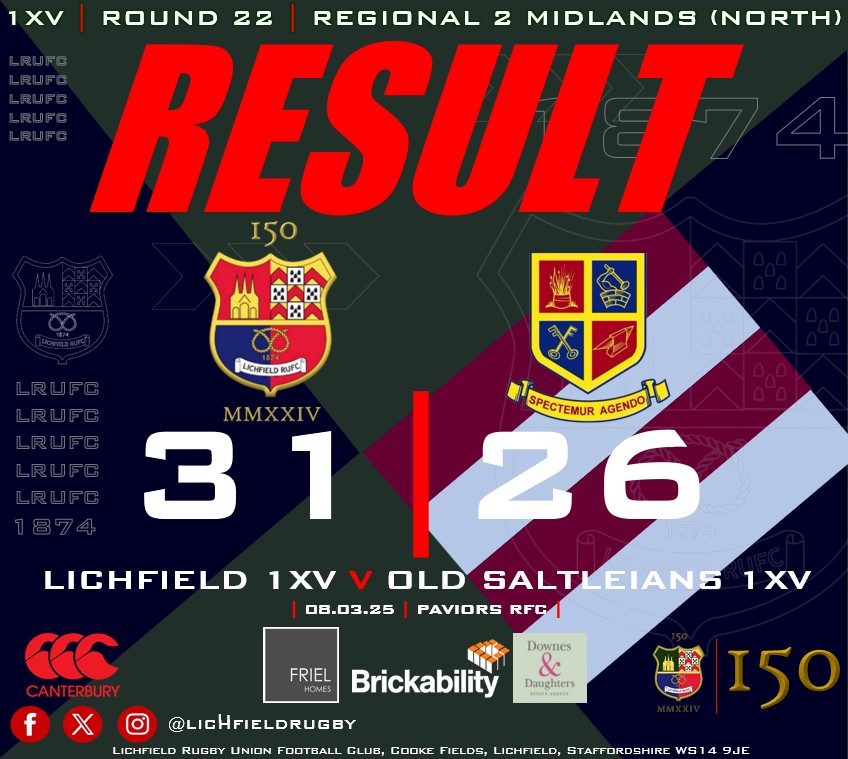 Lichfield Rugby Club added a new photo. - Lichfield Rugby Club
