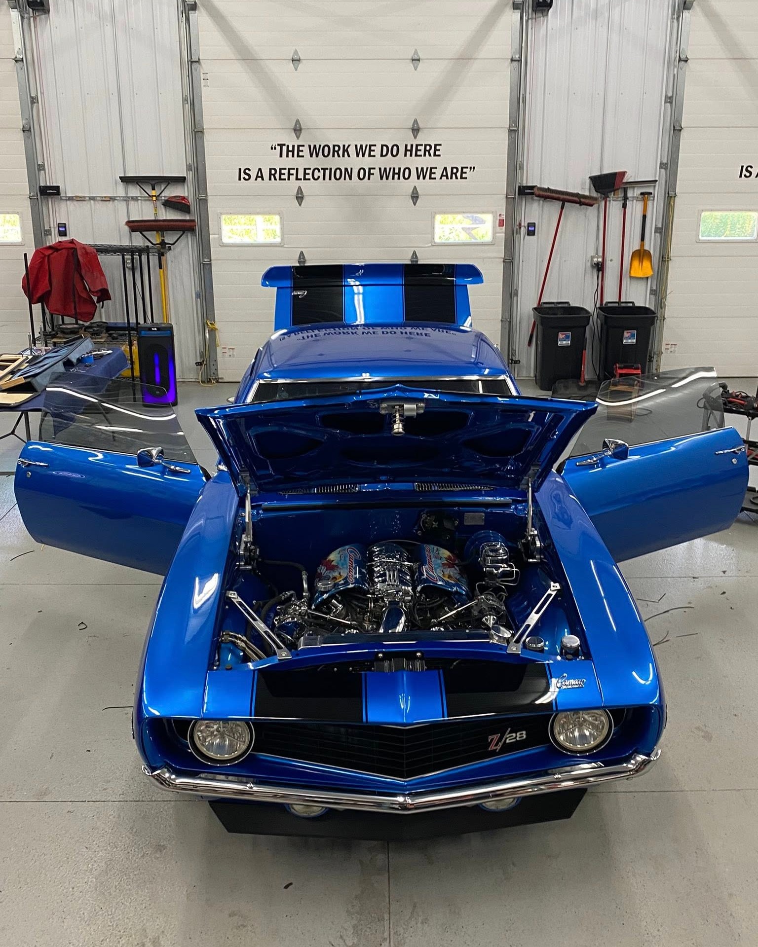 1969 Chevrolet Camaro Z28 with modern Kenwood and Hertz audio upgrade