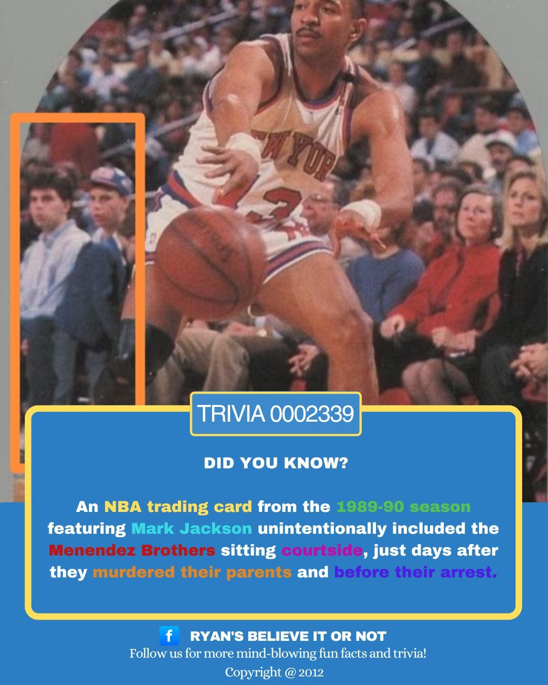Ryan's Believe It Or Not - TRIVIA 0000356: Did you know that in year ...