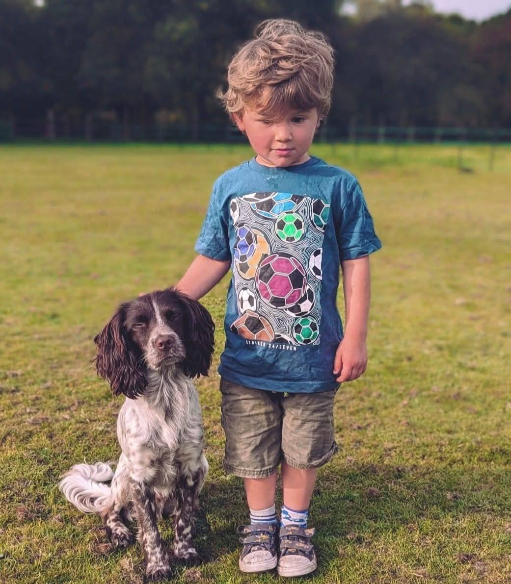 Just a boy and his dog, no better friendship in the world!