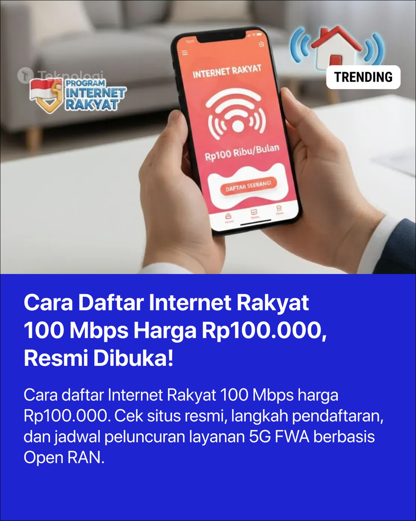 Teknologi.id - Internet Rakyat akhirnya buka pra-pendaftaran! Layanan ...