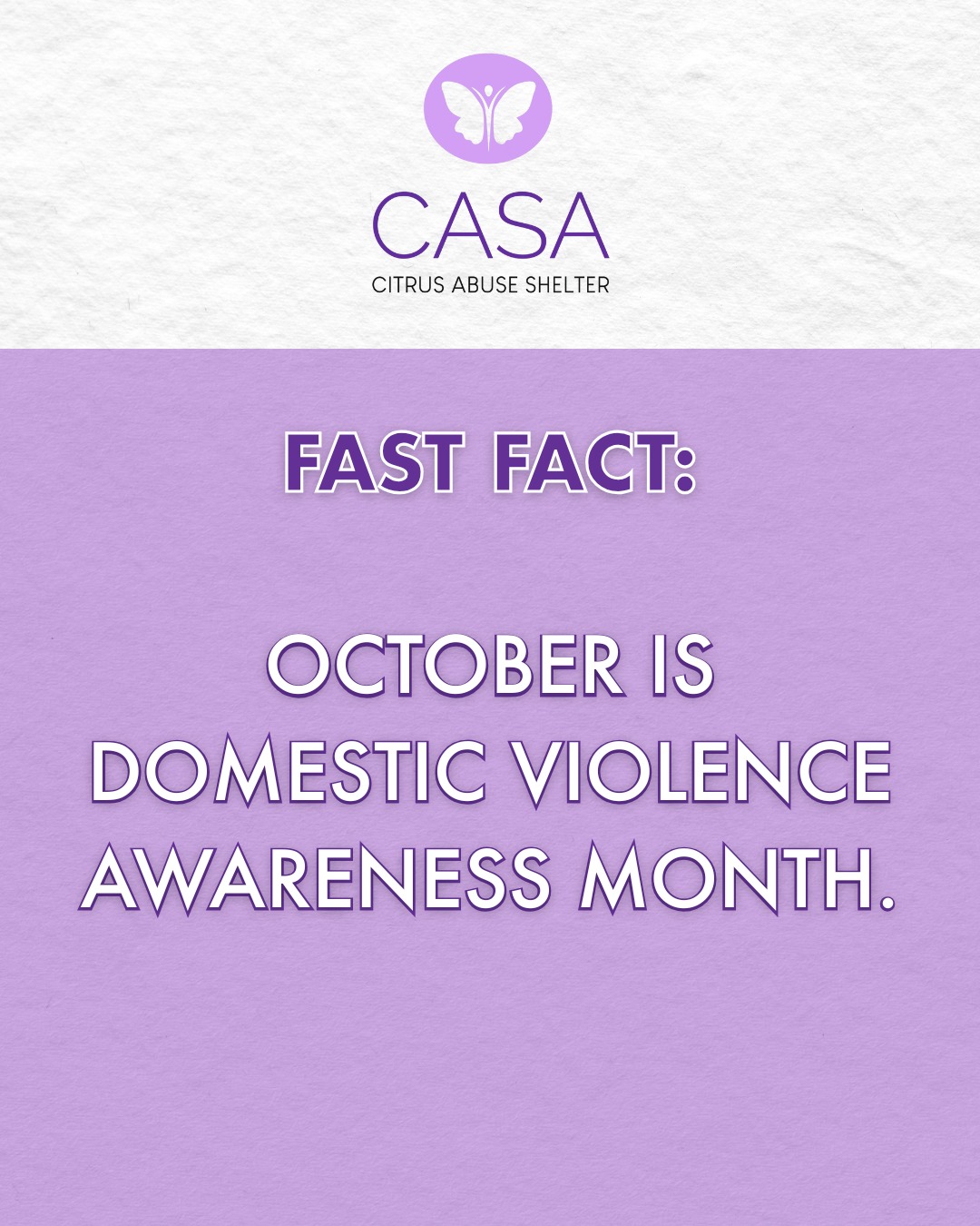 CASA Citrus - As Domestic Violence Awareness Month comes... | Facebook