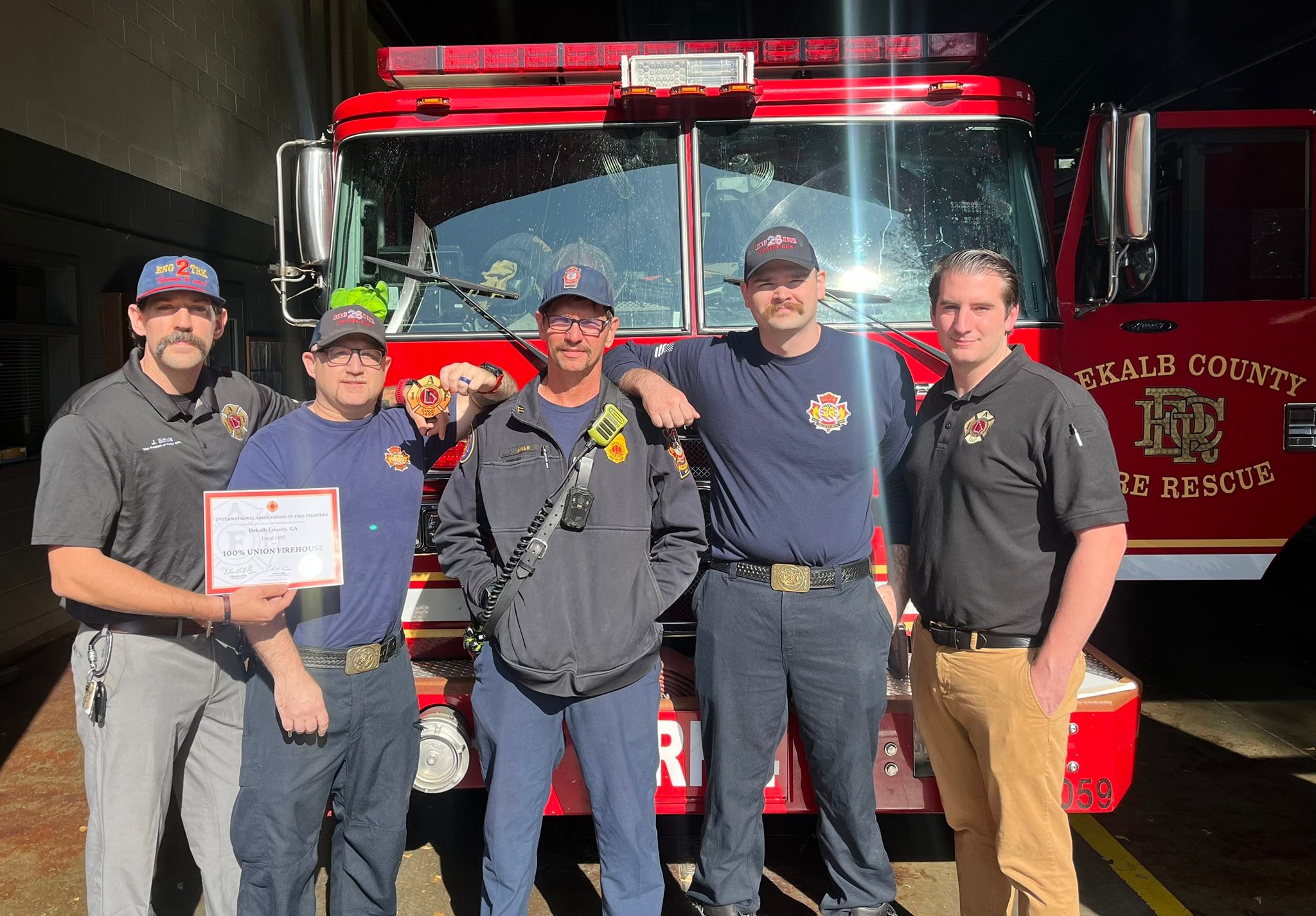 💯 🔥 100% UNION FIREHOUSE IN GEORGIA Congratulations to Dekalb