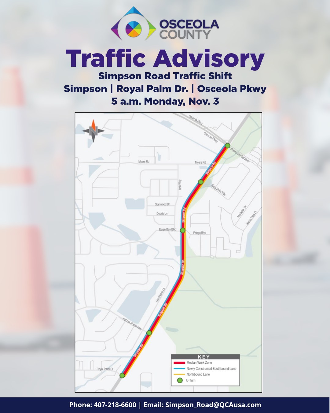 Osceola County - 🚧 TRAFFIC ADVISORY: Simpson Road Traffic... | Facebook