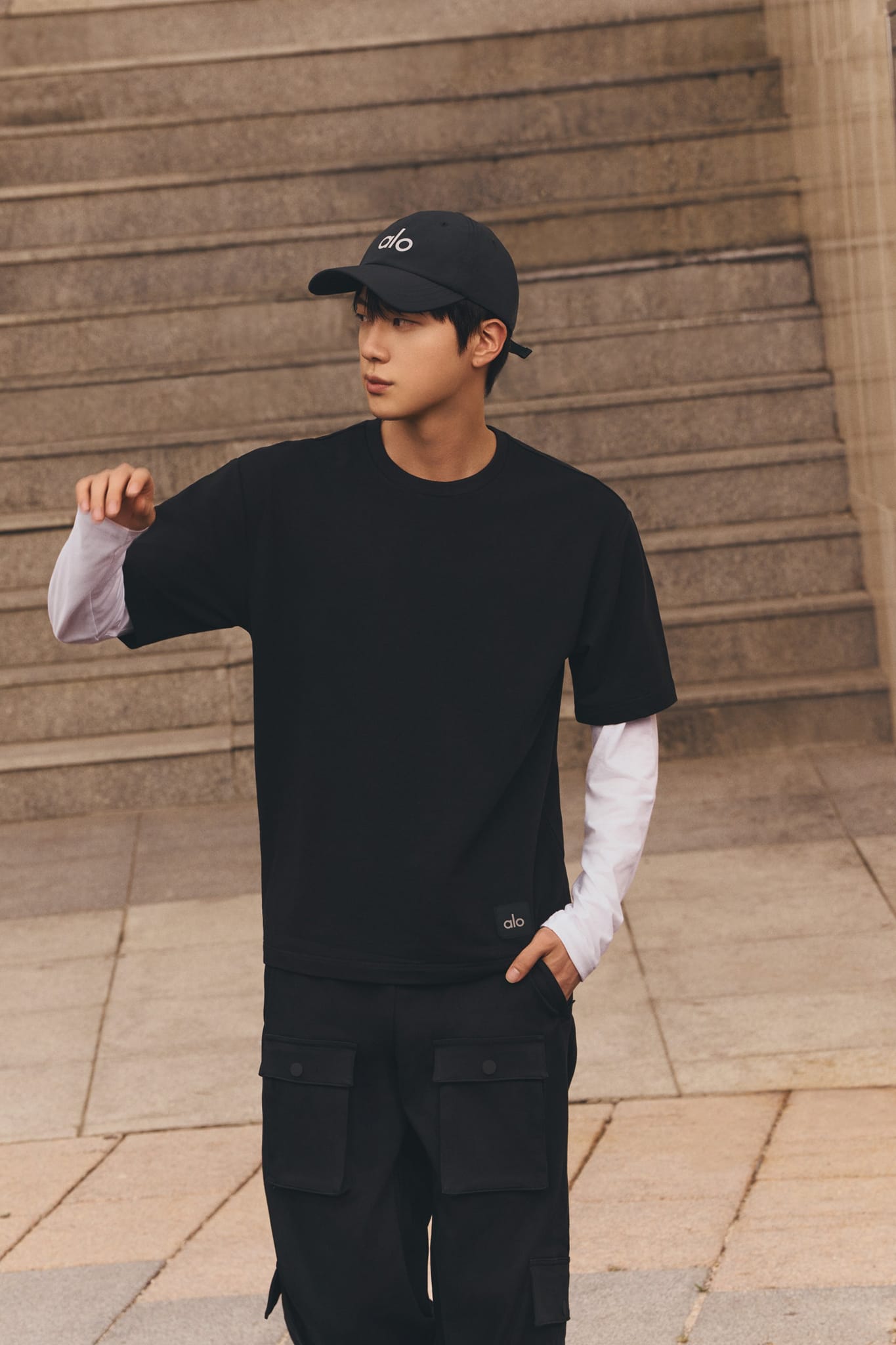 【alo Yoga】アロ❤︎キャップ❤︎ブラック❤︎スミクロ❤︎BTS JIN❤︎韓国購入 BTS's Jin officially announced as the new global ambassador of Alo