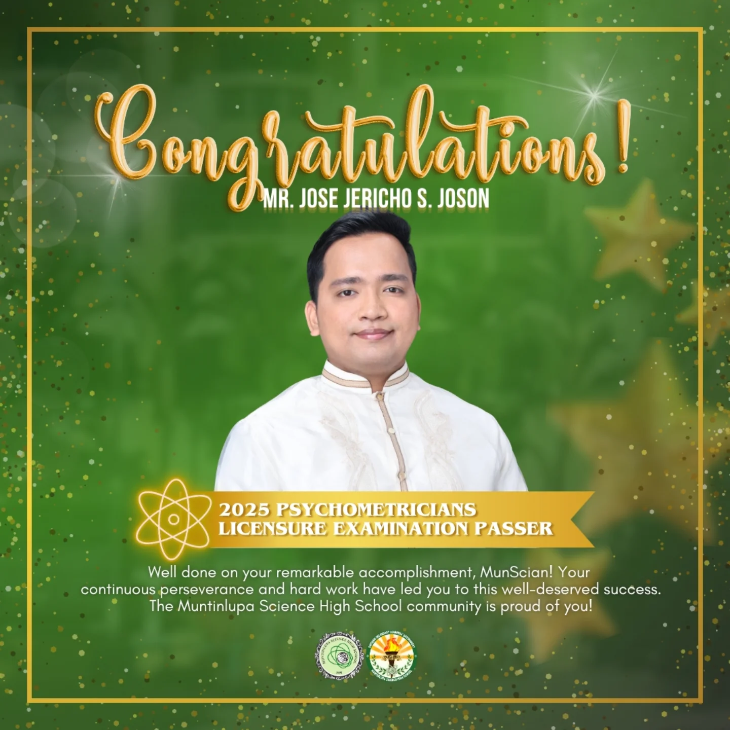 Supreme - CONGRATULATIONS, MUNSCI! | Mr. Jose Jericho S. Joson: A New ...