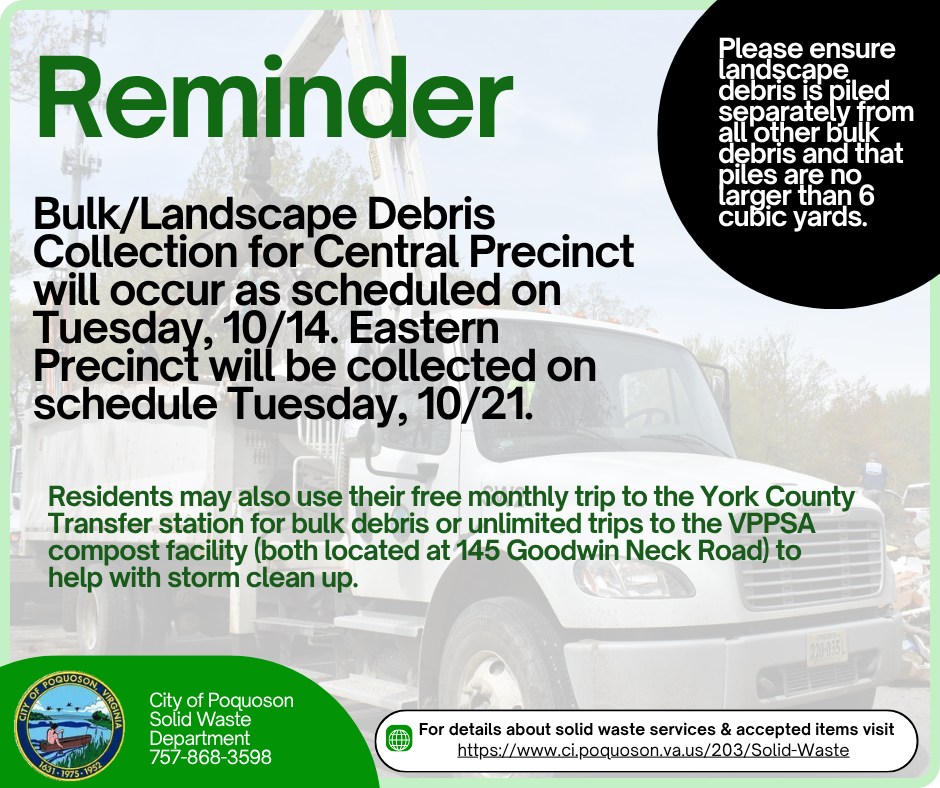 City - Bulk/Landscape Debris Collection for Central Precinct will occur ...