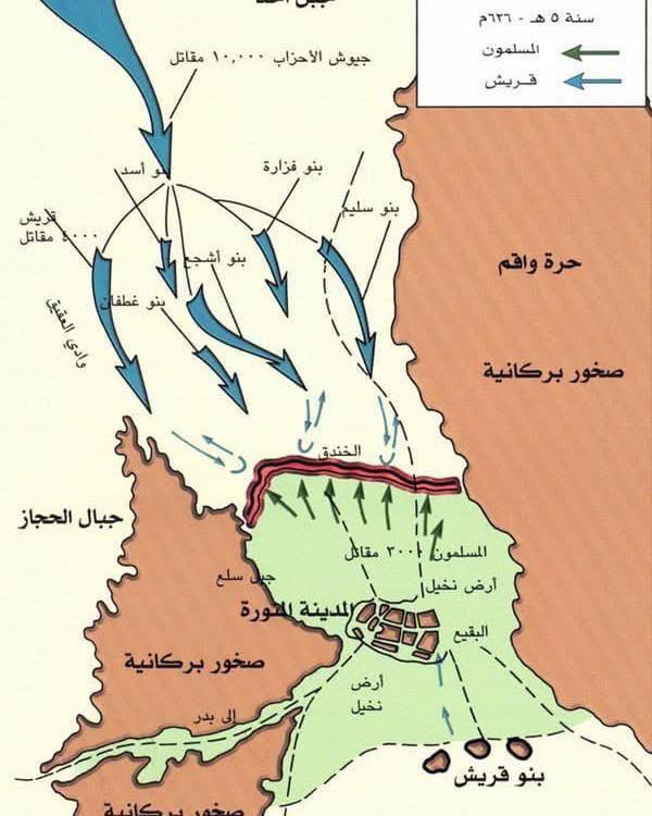⛏⛏ الخندق من أين ؟ الى أين ؟ ⚔️... - معالم المدينه النبوية | Facebook