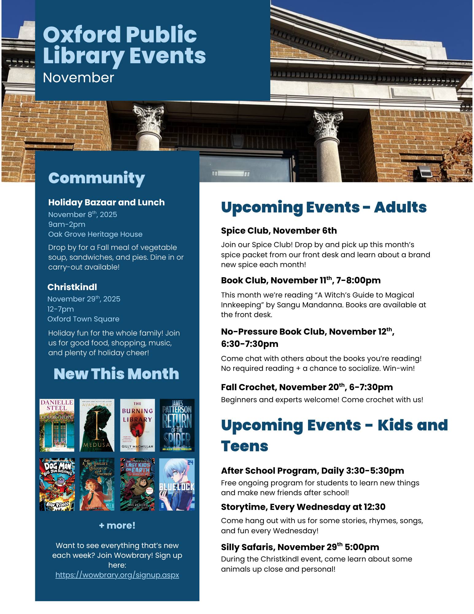 Oxford - Enjoy our calendar of events! We are very excited to share ...